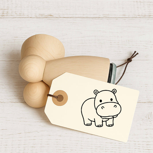 Stempidoo® - Nilpferd – Ministempel Ø 22 mm