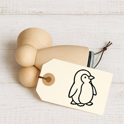 Stempidoo Maxi Mini Motivstempel Pinguin – Holzstempel für Karten, Scrapbooking, DIY, Basteln & Papier