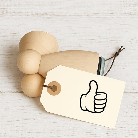 Stempidoo Mini Motivstempel emoji - Daumen hoch – Holzstempel für Karten, Scrapbooking, DIY, Basteln & Papier 