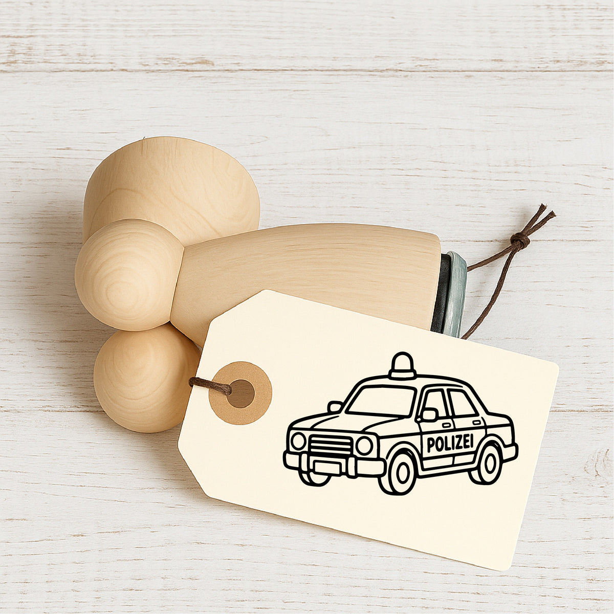 Stempidoo® - Polizeiauto – Ministempel Ø 22 mm