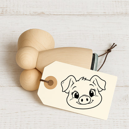 Stempidoo® - Schweinchengesicht - Ministempel Ø 22 mm