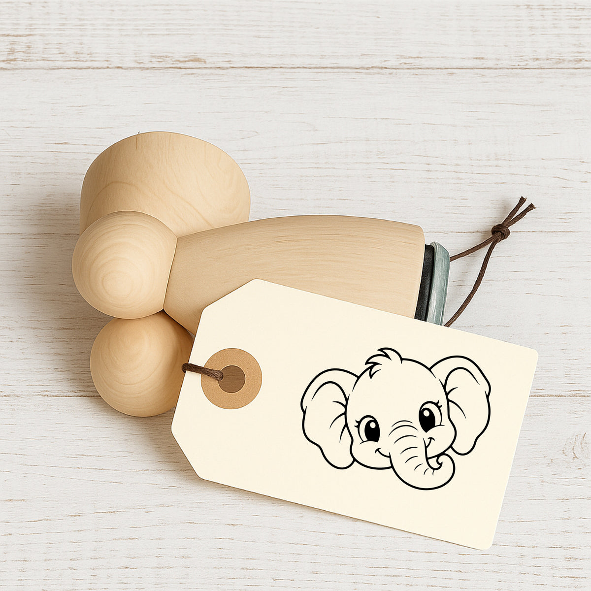 Stempidoo® - kleiner süßer Elefant - Ministempel Ø 22 mm 