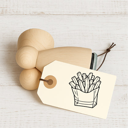 Stempidoo® - Tüte Pommes Frites  - Ministempel Ø 22 mm