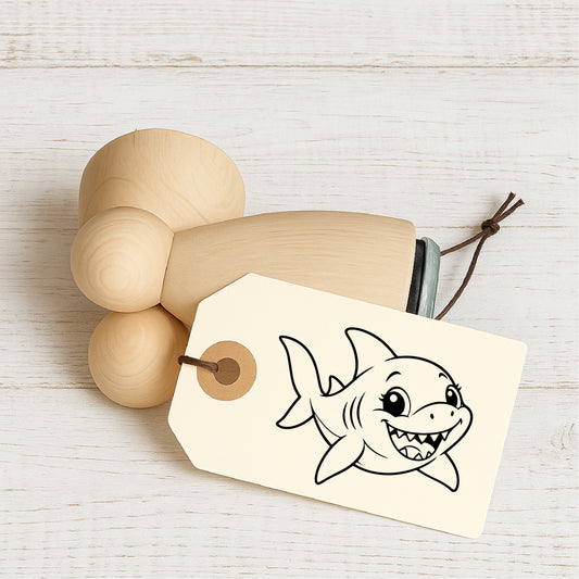 Stempidoo® - Niedlicher Babyhai  - Ministempel Ø 22 mm