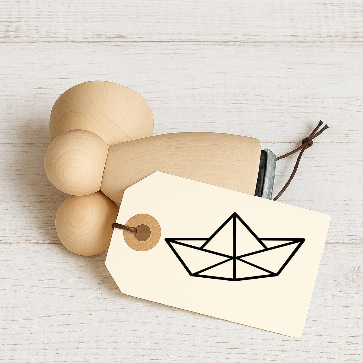 Stempidoo® - Papierschiff  – Ministempel Ø 22 mm 