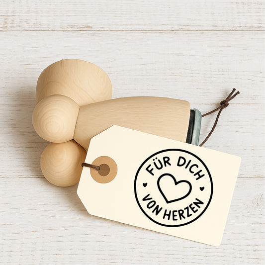Stempidoo® - Für Dich von Herzen  – Ministempel Ø 22 mm