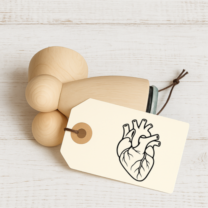 Stempidoo® - Anatomisches Herz – Ministempel Ø 22 mm
