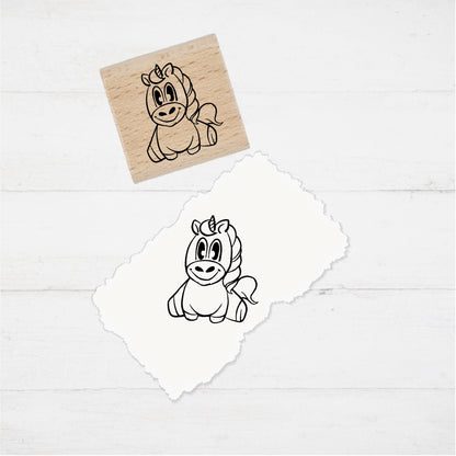 Stempidoo Einhorn Stempel – Motivstempel für Geschenke, Karten & DIY