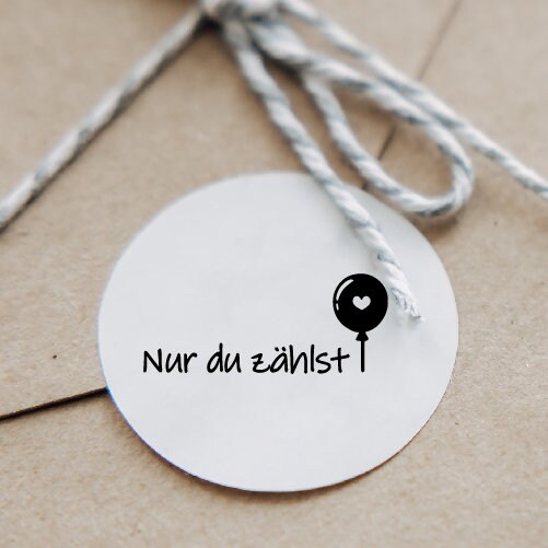 Stempidoo® Nur du zählst  mit Herzballon - Motivstempel